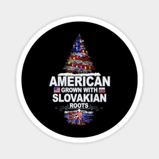 Christmas Tree  American Grown With Slovakian Roots - Gift for Slovakian From Slovakia Magnet